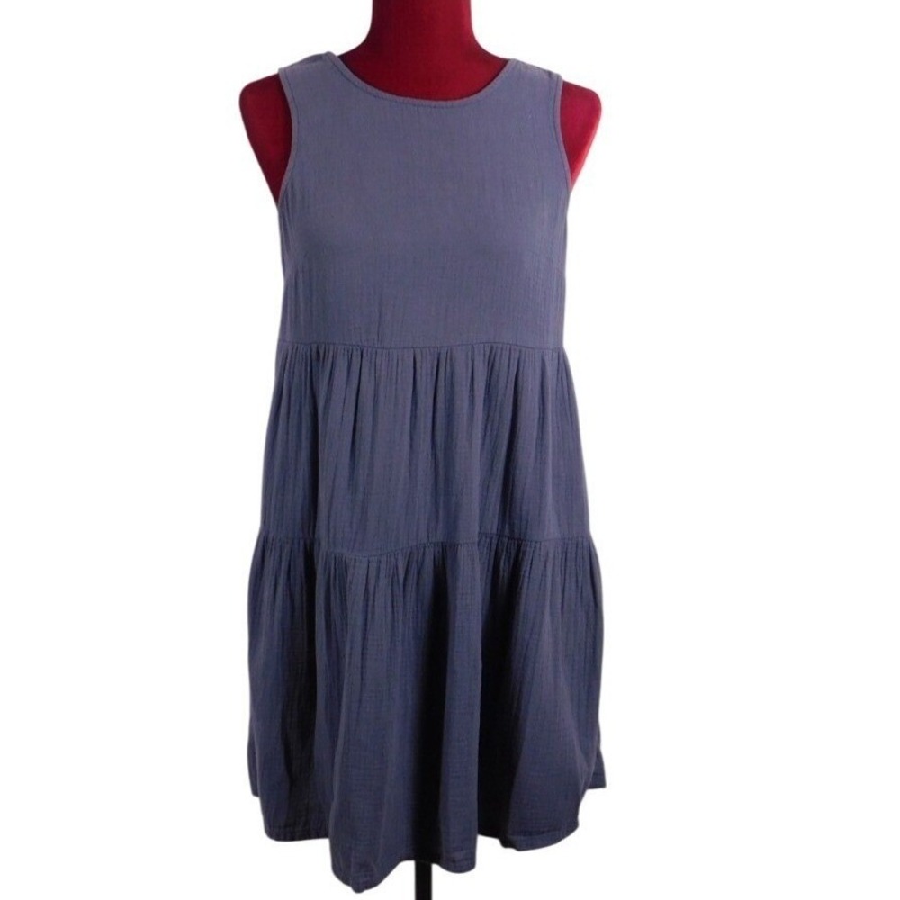 Universal Threads Tiered A Line Sleevless Summer Dress‎ Blue w/Pockets Size XSM